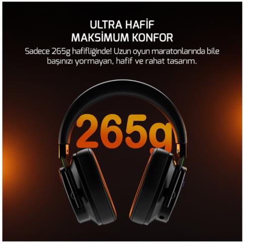 En ucuz GAMEPOWER KAI Titanium Ultra Wireless 7.1 Surround Hi-Fi Rainbow Gaming (Oyuncu) Kulaklık